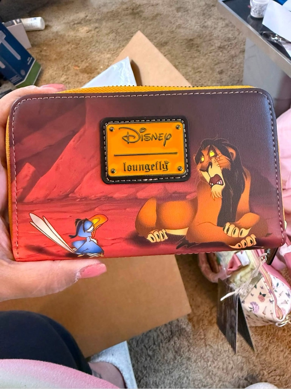 Loungefly Disney The Lion King Scar Zip Wallet in Red and Brown